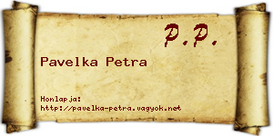 Pavelka Petra névjegykártya