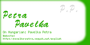 petra pavelka business card